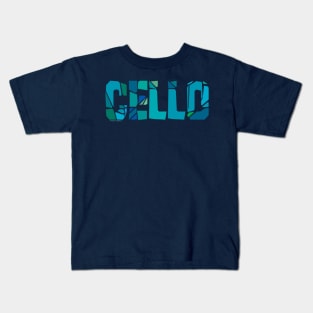 Cracked Cello Text Kids T-Shirt